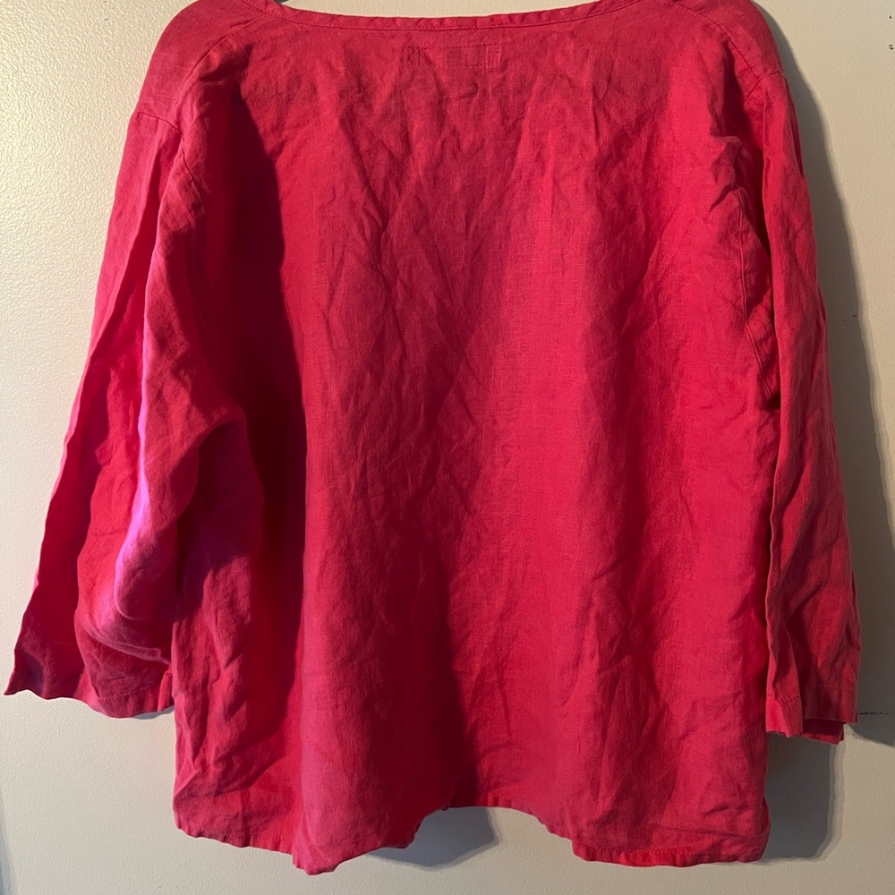 Flax Women's 100% Linen Blouse - Picture 7 of 7